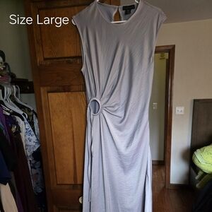 Elegant Gray Sleeveless Dress